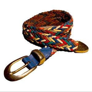 Capezio Vintage Genuine Leather Braided Belt